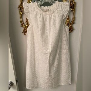 LOFT Eyelet shift dress